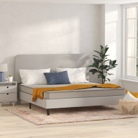 Flash Furniture CL-E236-B-K-GG Capri Comfortable Sleep 6 Inch CertiPUR-US Certified Spring Mattress, King Mattress in a Box